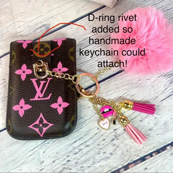 Louis Vuitton card holder keychain pouch converted from iPhone 3 case CUSTOM - Picture 3 of 12